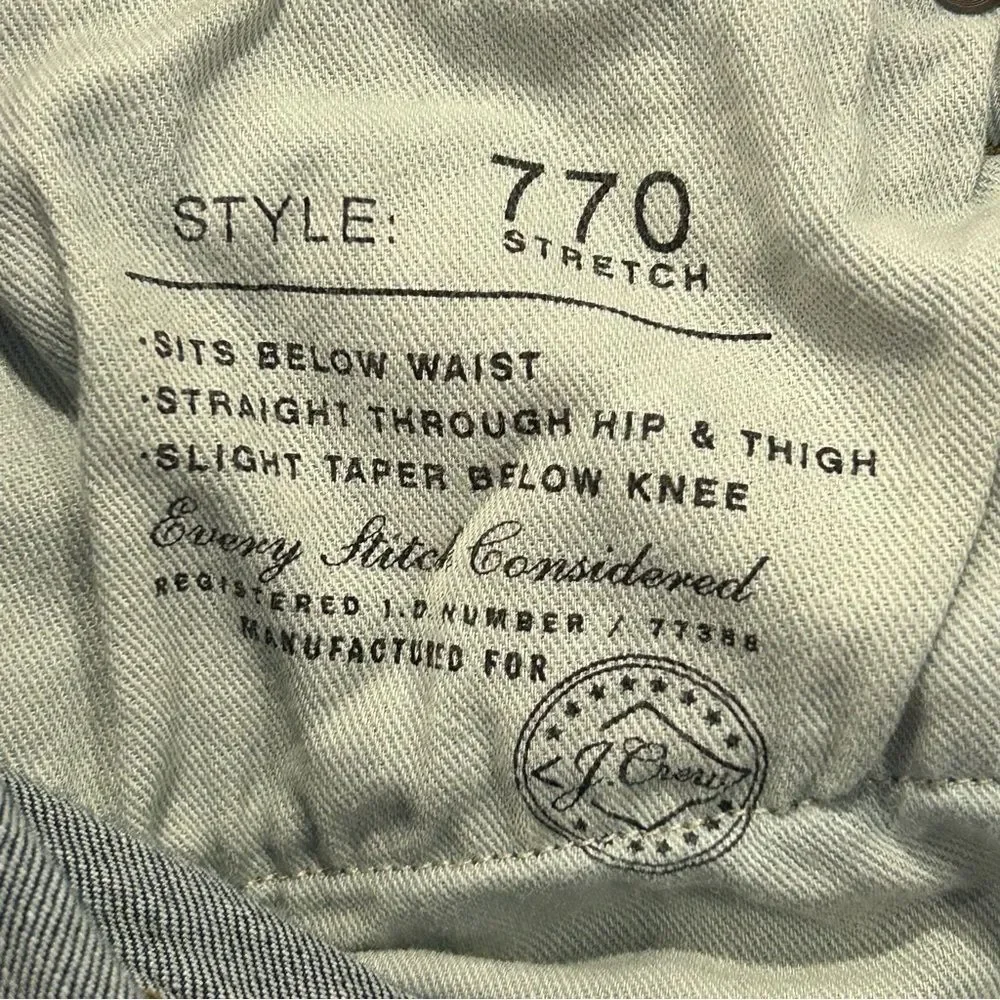 J Crew 770 Stretch Straight Jeans 30/29